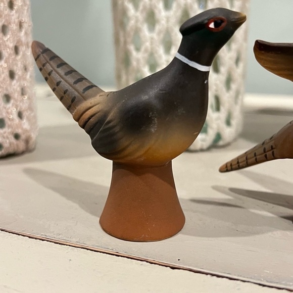 POTTERY BARN RING NECK PHEASANTS SALT & PEPPER SHAKERS - Picture 11 of 12